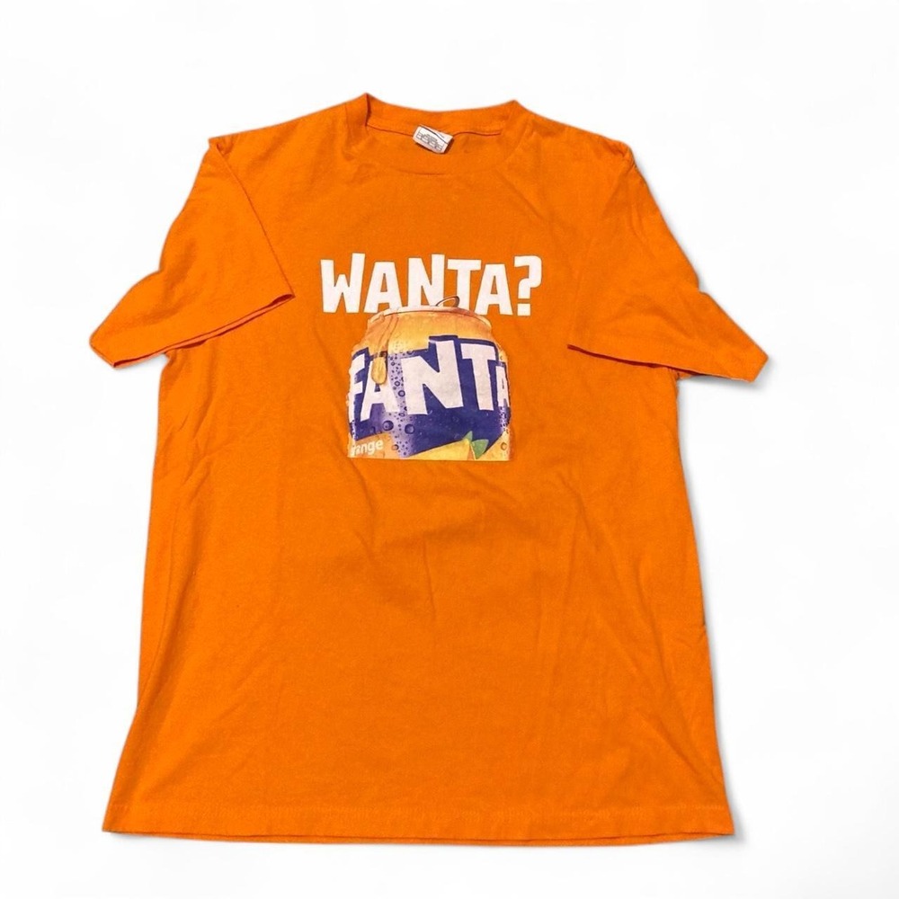 Vintage 2000s Orange Fanta double side graphic tee Shaka wear L/20.5
